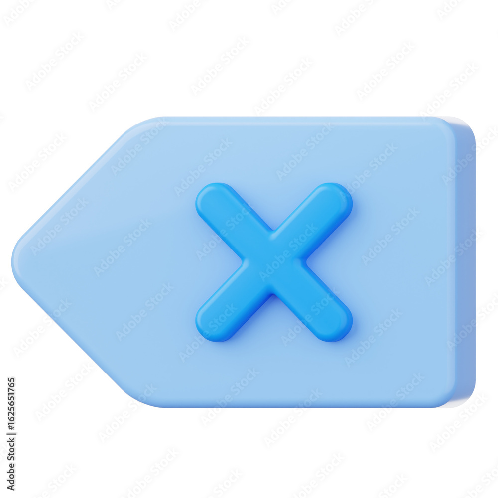 Obraz premium Remove User Interface 3D Icon