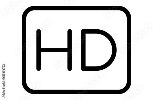 解像度（HD）のシンプルなベクターアイコン