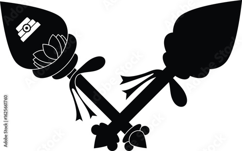 Tamil God Vel Symbol Design | Murugan Vel Sticker for Bike, Car, Number Plate, and Decorative Use