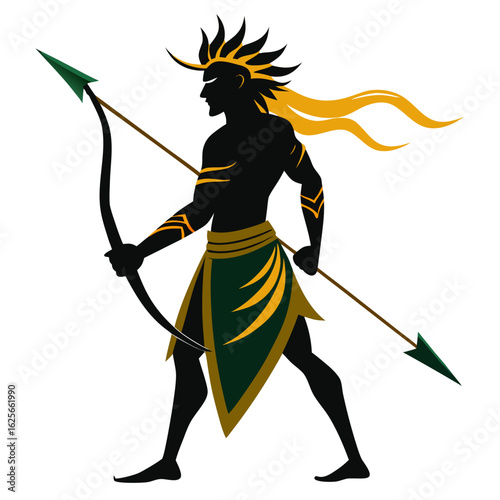 vector illustration of a warrior