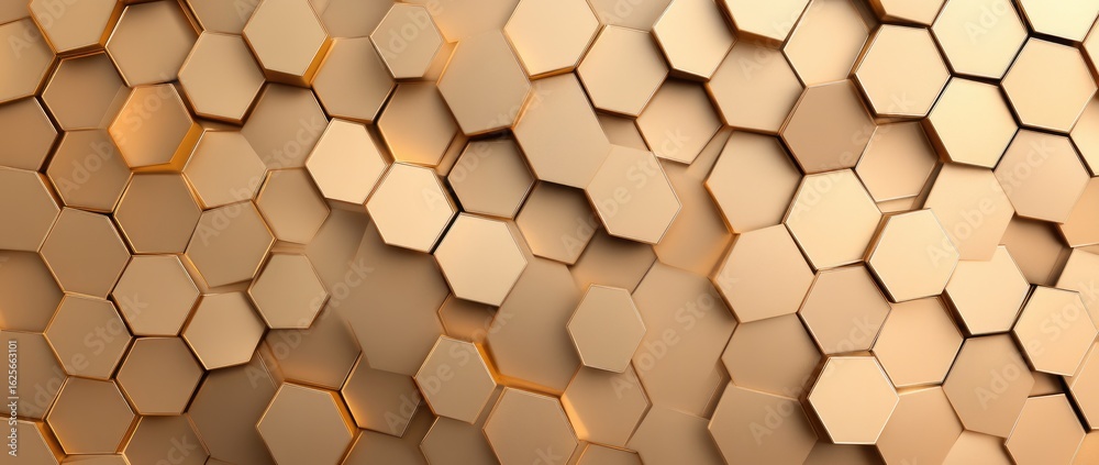 Golden hexagon pattern background Golden hexagon pattern background