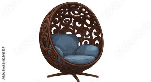 Home furniture buy unique egg shaped chair online for relaxation and comfort in your home or outdoor spaces today vector