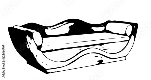 Home furniture find comfortable seating: elegant black and white sofa design for living room and home decor ideas online vector