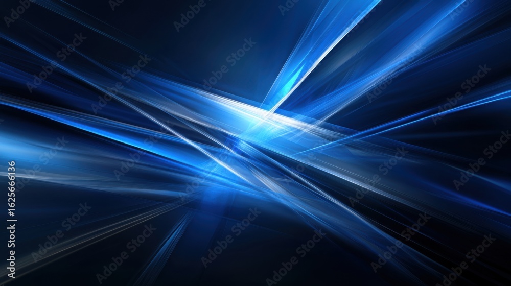 Obraz premium Abstract Blue Light Rays with Dynamic Motion Background