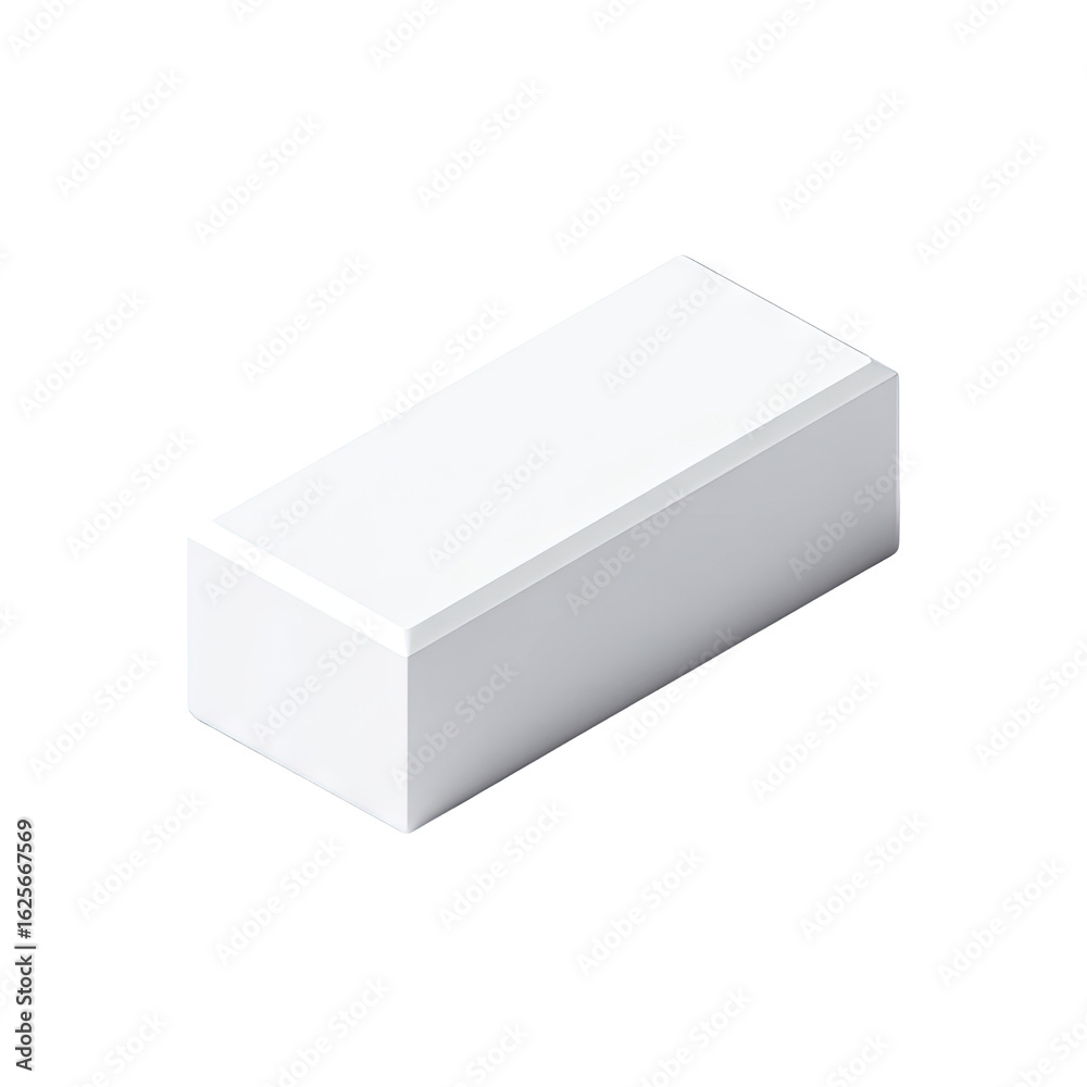 Fototapeta premium Minimalist White Rectangular Block on a Soft White Background for Creative Design and Artistic Projects