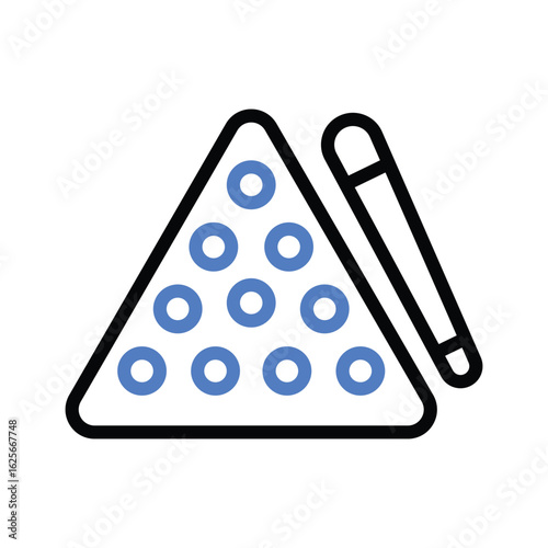 Snooker  Outline bold Vector Icon which can be easily modified or Edited 
