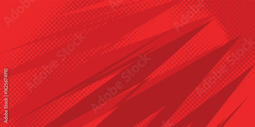 Red comic sunburst effect background with halftone. pop art comic-style vector background. Suitable for templates, sale banners, events, ads, web and pages, Background.