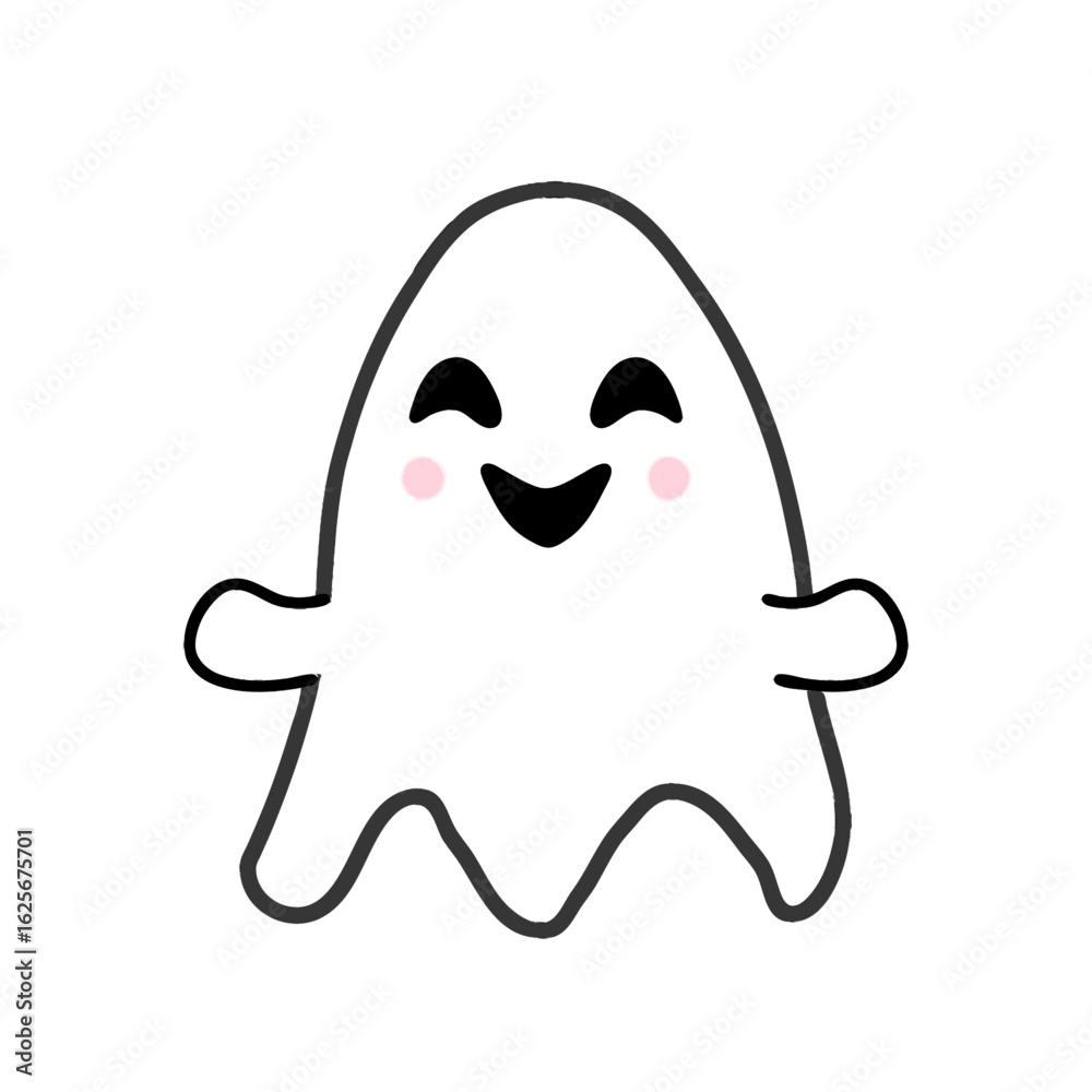 Fototapeta premium Cute Halloween Ghost