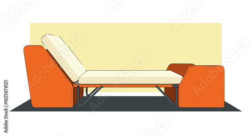 Home furniture explore modern orange convertible sofa bed for small spaces and living room furniture online shopping ideas vector