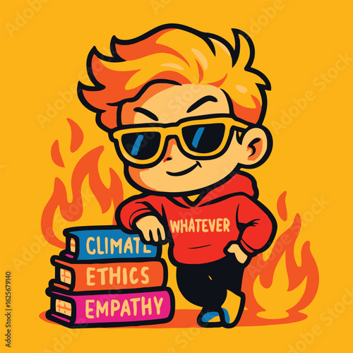Sarcastic Sticker Character Always Giving Motivation But Secretly Does Not Care at All