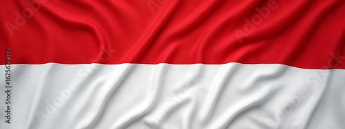 Free Download Realistic close-up of the Indonesian flag with smooth fabric texture. Ideal for national day campaigns, educational materials, or patriotic-themed graphic design - GFXLoad