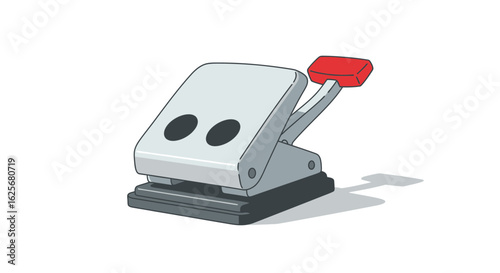 Paper Hole Puncher Vector Illustration – Office Supplies Design
