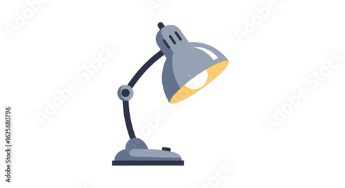 Modern Desk Lamp Vector Illustration – Office Lighting Design
