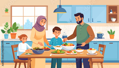 Muslim Family Mealtime: Togetherness and Tradition