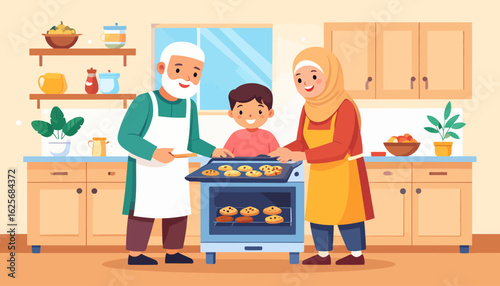 Baking Memories: Muslim Family in the Kitchen