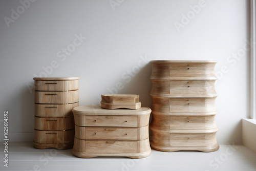 Modern Furniture Design Wood Cabinet Storage Dresser Interior Elegant Contemporary Decor Sleek Minimalist Bedroom Livingroom Natural Texture Versatile