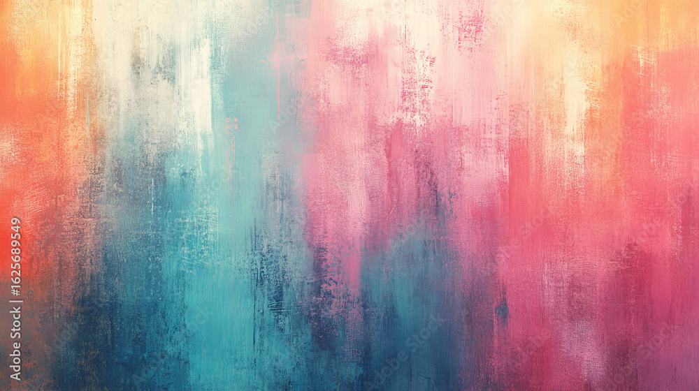 Obraz premium Abstract colorful painting with vibrant hues and textured brushstrokes