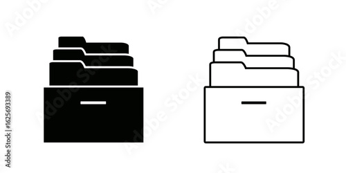 File folder archive icon isolated on white background.