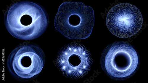 Radial waveforms forming soft pulsation rings in coordinated sequences
