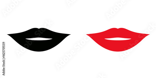 Lips set icon isolated on white background.