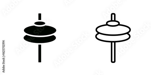 Cymbal set icon isolated on white background.