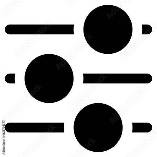 Settings Sliders Icon Vector
