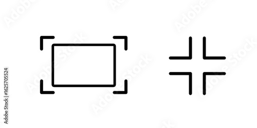 Full screen icon isolated on white background. Maximize and minimize screen symbol.