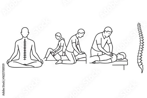 Step by step guide for chiropractic care, featuring spinal adjustments, therapy techniques, and posture correction methods, chiropractor health therapies treatment
