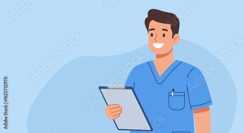 nurse with clipboard