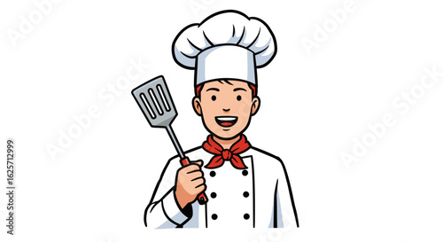 vector illustration of a chef