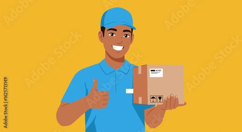 delivery man with parcel