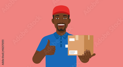delivery man with package
