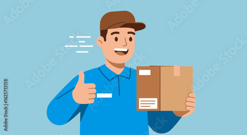delivery man delivering parcel