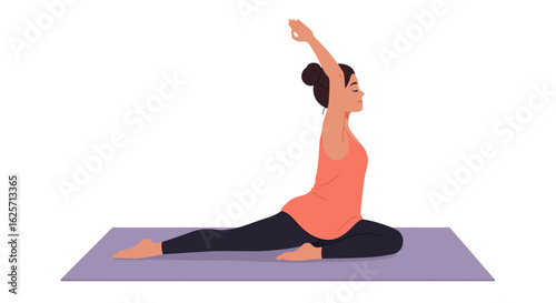 woman doing yoga