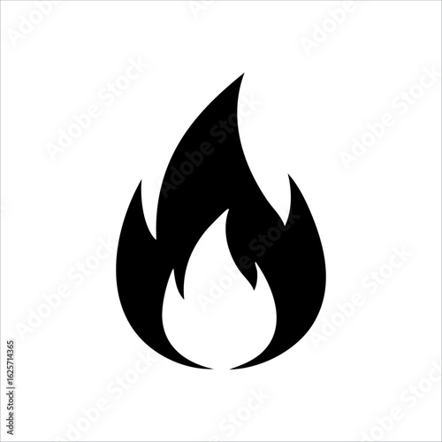 simple fire icons featuring bold, minimal shapes. Ideal for themes like burning, warning, temperature, emergency, or outdoor activities. These icons are scalable, easy to integrate into various layout