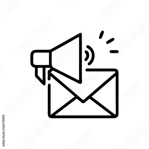email marketing icon line art line art