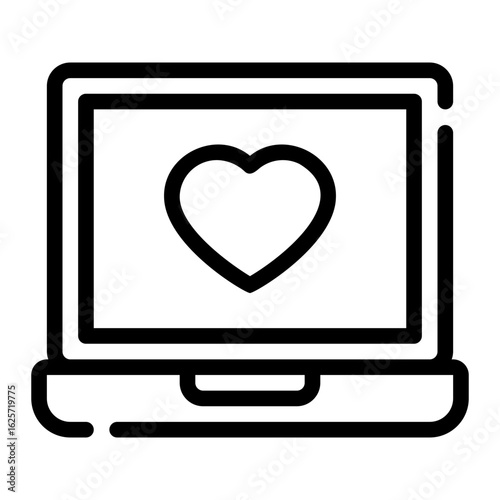 laptop line icon