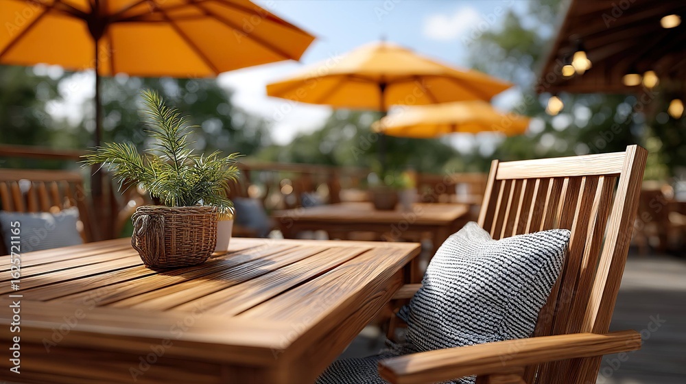 Fototapeta premium Outdoor patio furniture arrangement