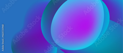 Abstract vibrant shapes blend. Blue, purple hues create smooth gradients. Modern design evokes energy, fluidity. Minimalist composition.