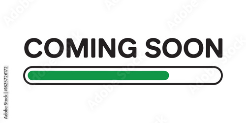 Coming Soon Graphic with Progress Bar Shows Anticipation and Excitement for an Upcoming Launch or Event Announcement