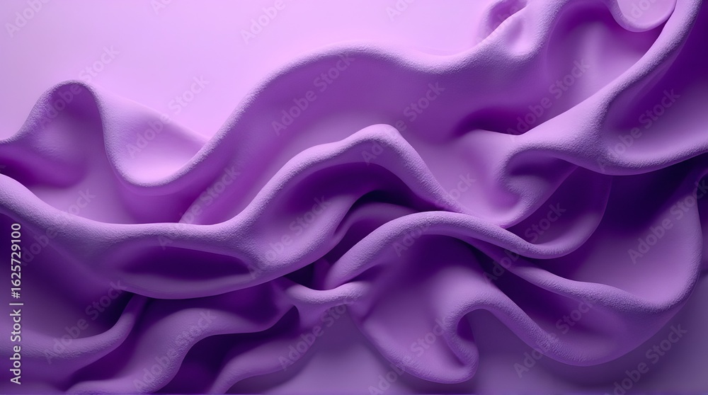 Fototapeta premium Flowing twisted purple cloth background. 