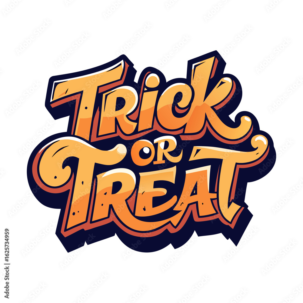Fototapeta premium Trick or treat SVG, Halloween t-shirt design. Ready to print for apparel, poster, and illustration. Modern, simple, lettering t-shirt vector. 