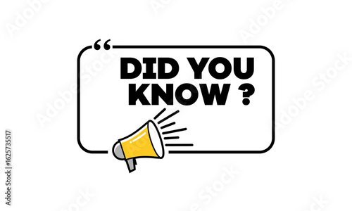 Did you know vector template post icon for social media background, fun fact blank template fyi vector with lightbulb idea