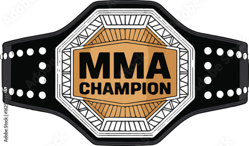 MMA Championship Belt Vector Icon