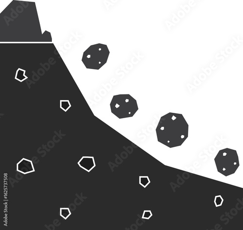 landslide rock geology environment science icon.svg