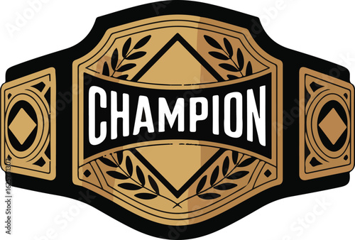 Wrestling Championship Belt Vector Icon