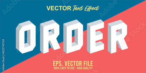 Order sign editable text effect font style