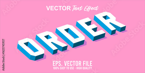 Order sign editable text effect font style