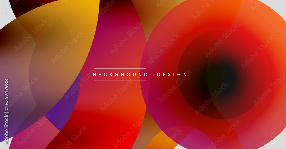 Obraz premium Abstract colorful circles overlap, creating vibrant gradients. Modern design element for backgrounds, presentations.