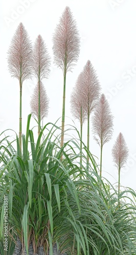 Tall, light-pink flower plumes atop tall grass